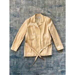 Super cute tan leather jacket